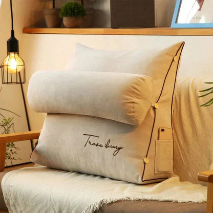 Contour Back Support Cushion with Built-In Neck Rest