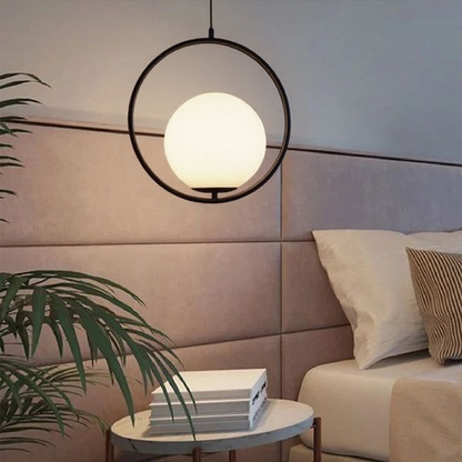 Glarefusion Modern Frosted Glass Ball Chandelier