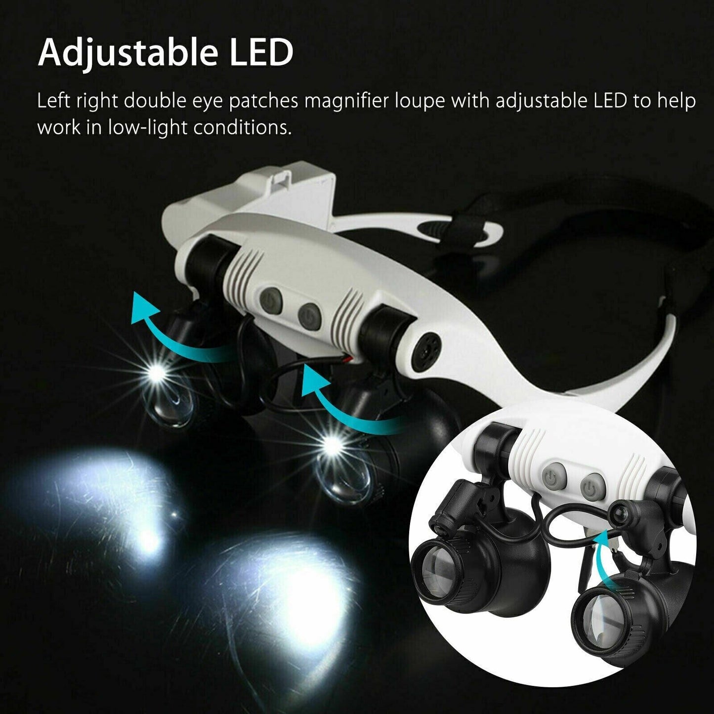 LED Lighted Magnifying Glasses for Jewelry Inspection