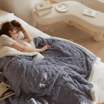 Cozy Plush Fleece Throw Blanket for Bed and Couch