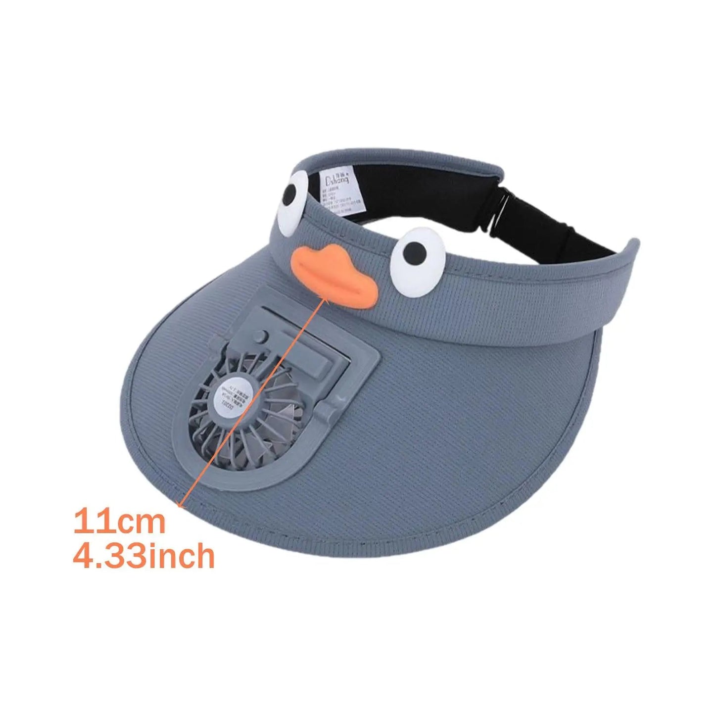 Children's Summer Sun Shade Cap with Breezy Fan