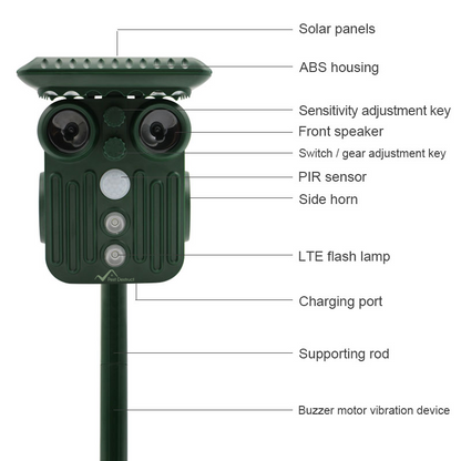 Outdoor Solar Deer Deterrent | Waterproof and Adjustable