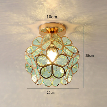 Elegant Glass Floral Hanging Lamp