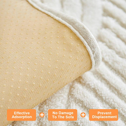 Soft Pet Friendly Sofa Slipcover with Wave Pattern