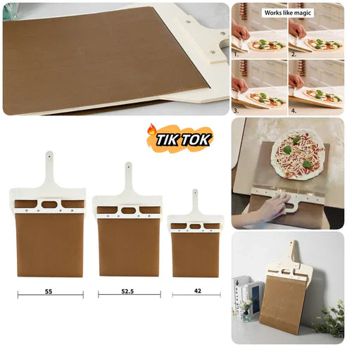 Natural Wood Pizza Paddle Set