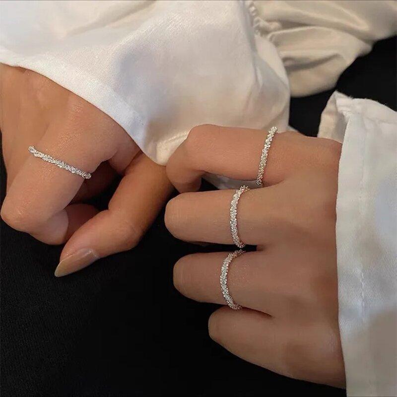 Shining Crystal Band Ring