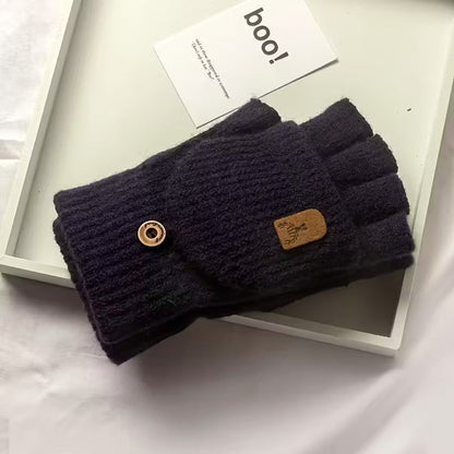 Warm Men's Fingerless Winter Gloves