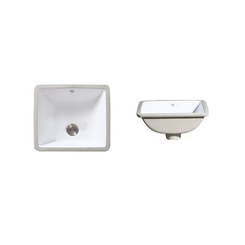 Stylish Undermount Oval Ceramic Sink with Faucet Drain