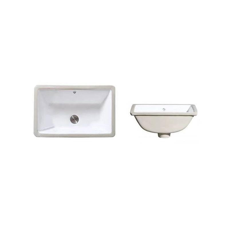 Stylish Undermount Oval Ceramic Sink with Faucet Drain