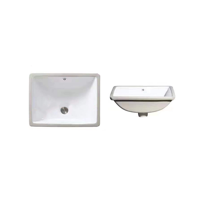 Stylish Undermount Oval Ceramic Sink with Faucet Drain
