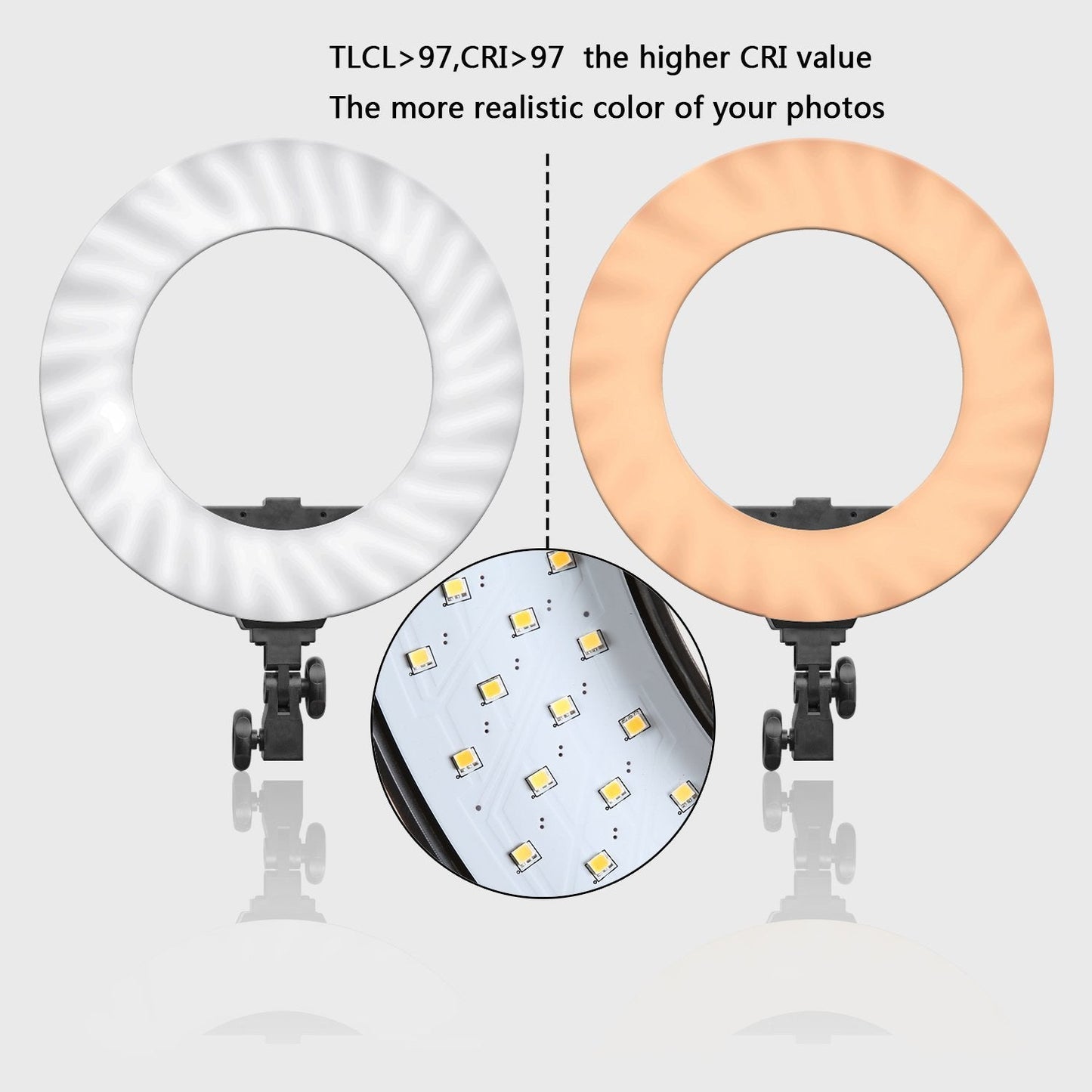 Slim LED Ring Light Kit with Adjustable Stand
