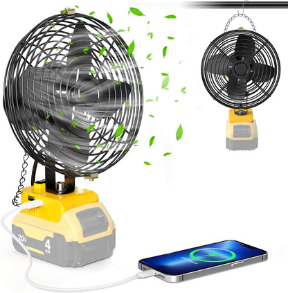 Compact Wireless Worksite Fan for 20V Battery Power - Halri
