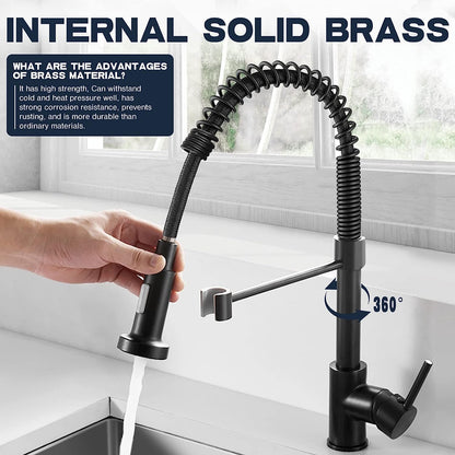 Stainless Steel Kitchen Faucet With Pull-Out Spray Head