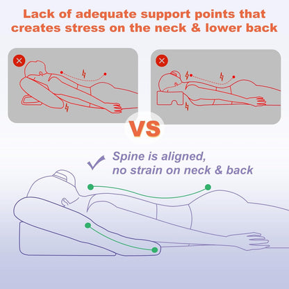 Contour Support Pillow for Stomach Sleepers Post Surgery
