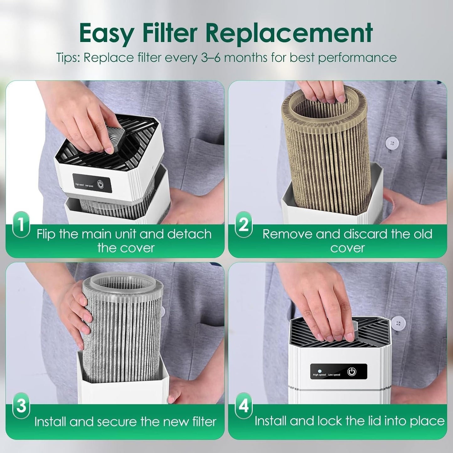 Powerful Home Air Cleaner for Big Rooms
