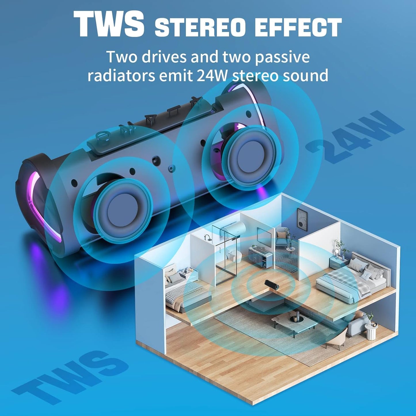 Compact Waterproof Bluetooth Speaker