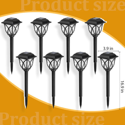 Bright Solar Powered Garden Path Lights Outdoor 6 Pack
