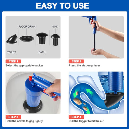 Powerful Sink Drain Clog Remover Plunger Tool