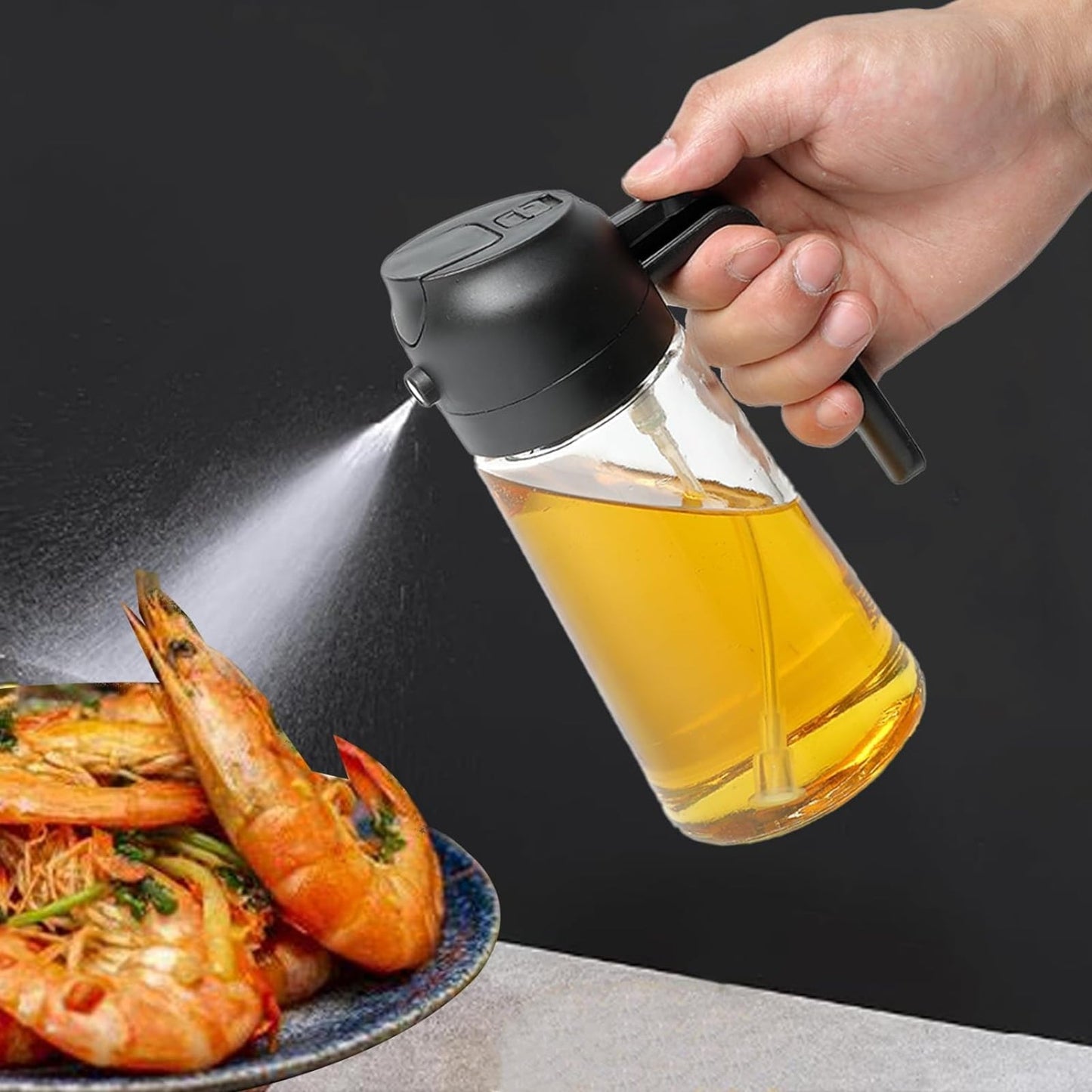 Easy Pour Oil Spray Bottle Dispenser