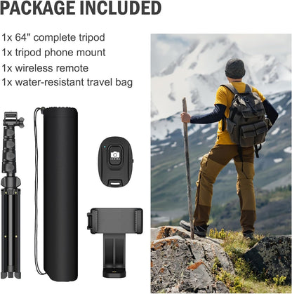 Compact Adjustable Phone Camera Tripod Stand