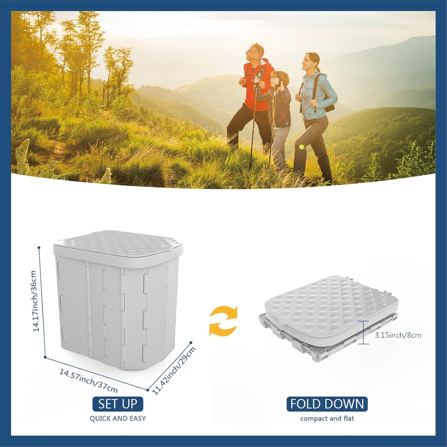 Compact Outdoor Travel Toilet