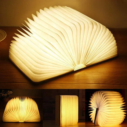 Compact Book Style LED Desk Lamp with Dimmer