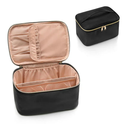 Portable Makeup Storage Case with Compartments - Halri