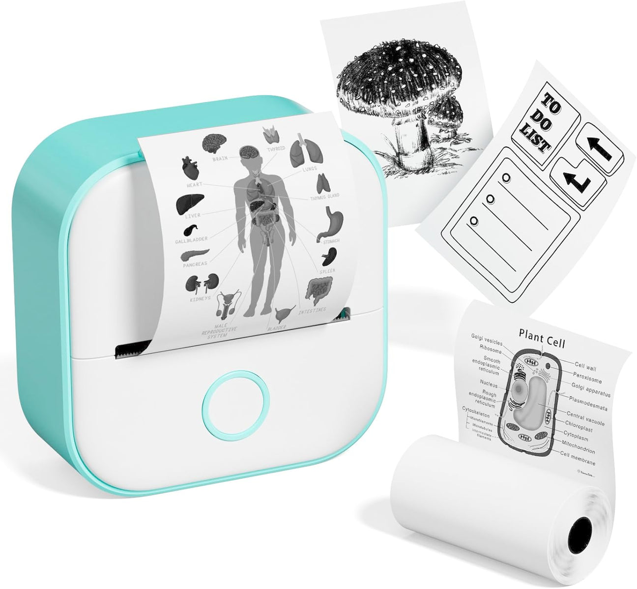 Compact Portable Photo Printer with Free Film Roll