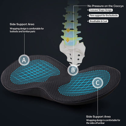 Comfortable Car Seat Cushion for Adults - Support Booster Pad
