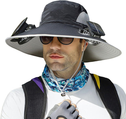 Cooling Sun Hat with Solar Fan - Halri