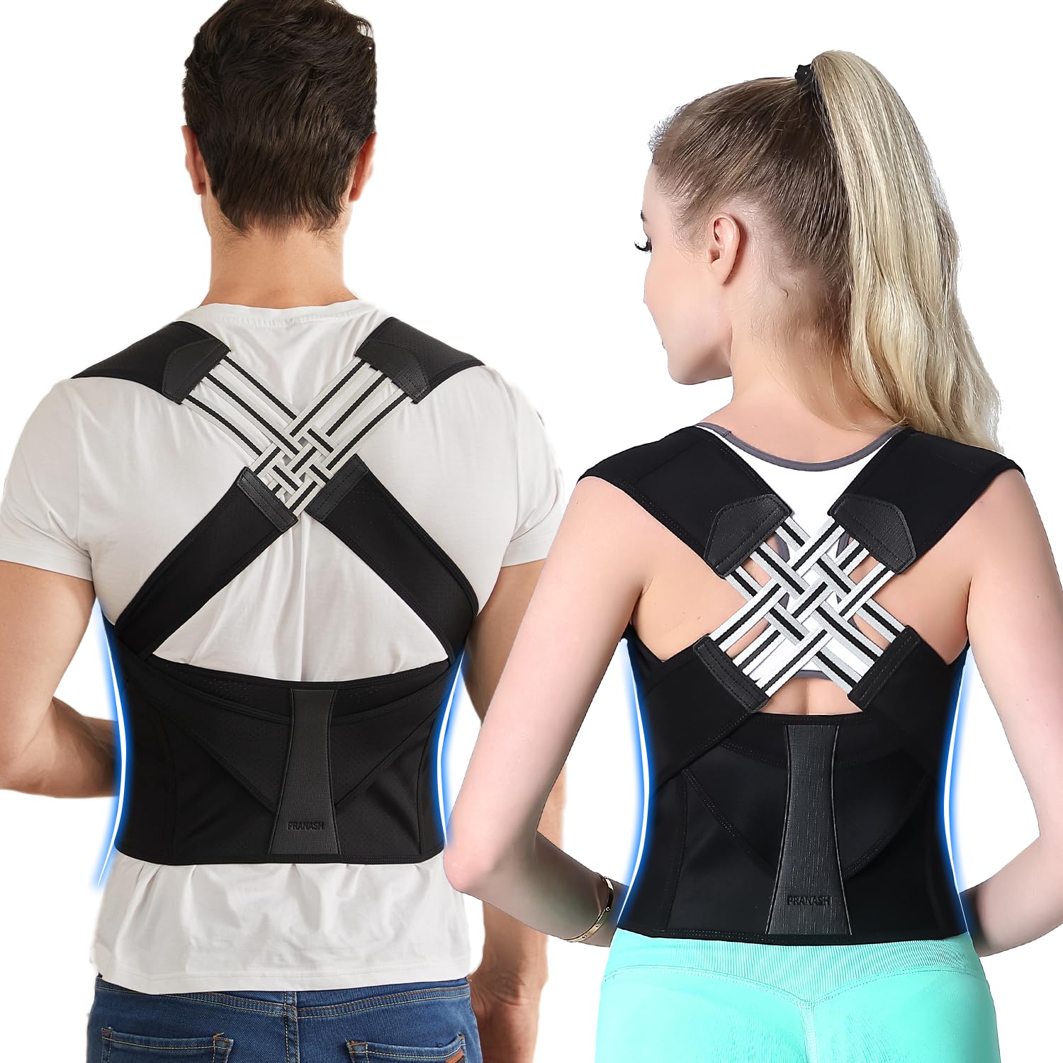 Comfortable Back Support Brace for Improved Posture - Halri
