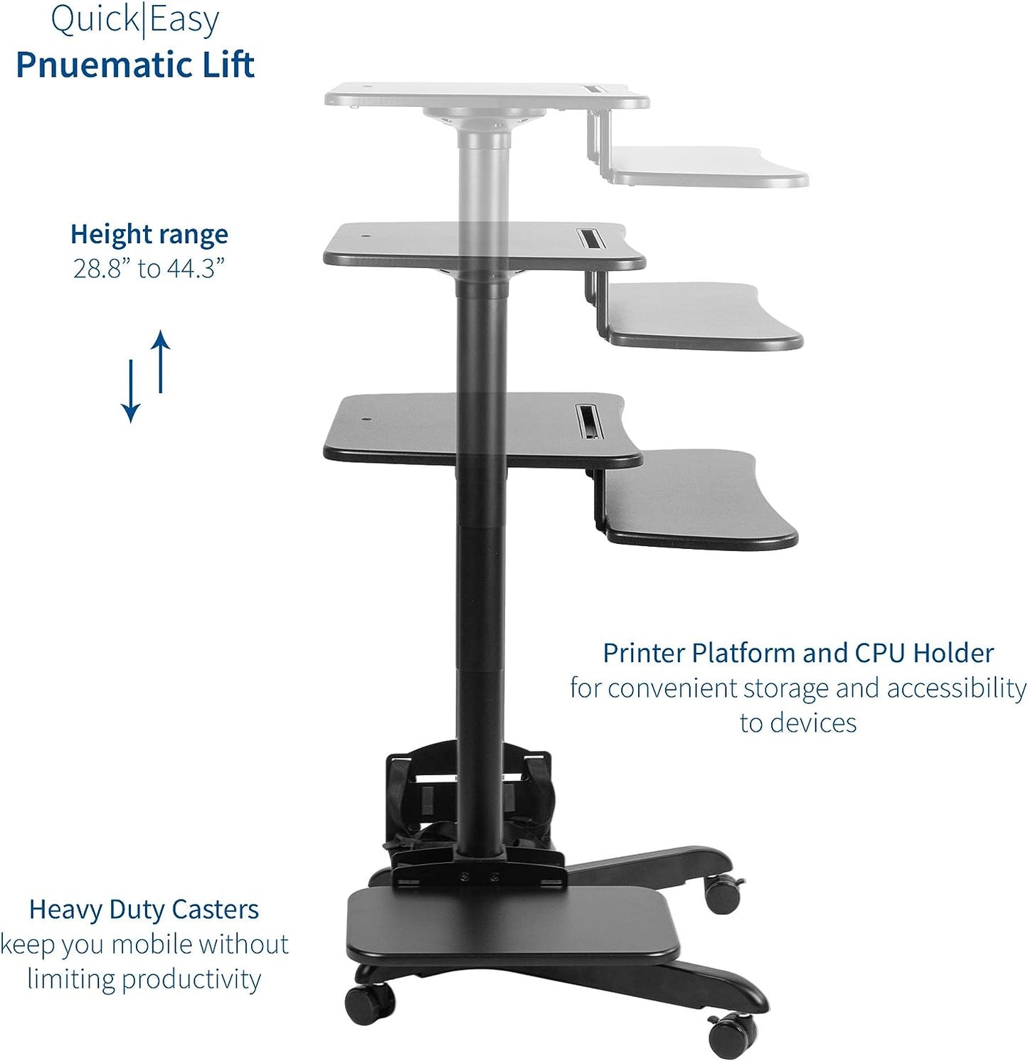 Portable Home Office Laptop Desk Cart