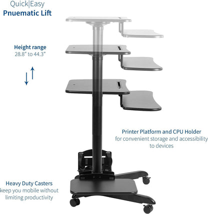 Portable Home Office Laptop Desk Cart