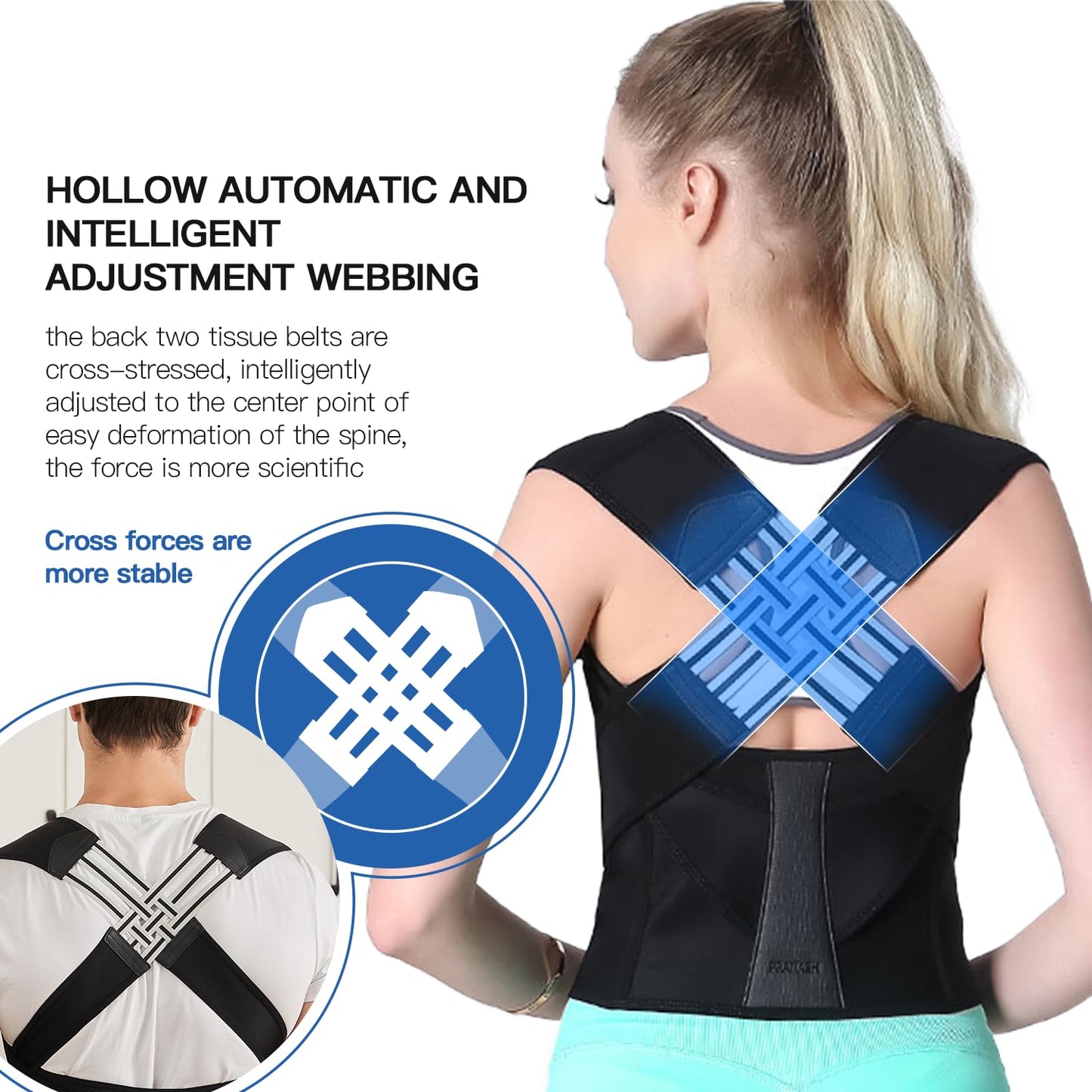 Comfortable Back Support Brace for Improved Posture