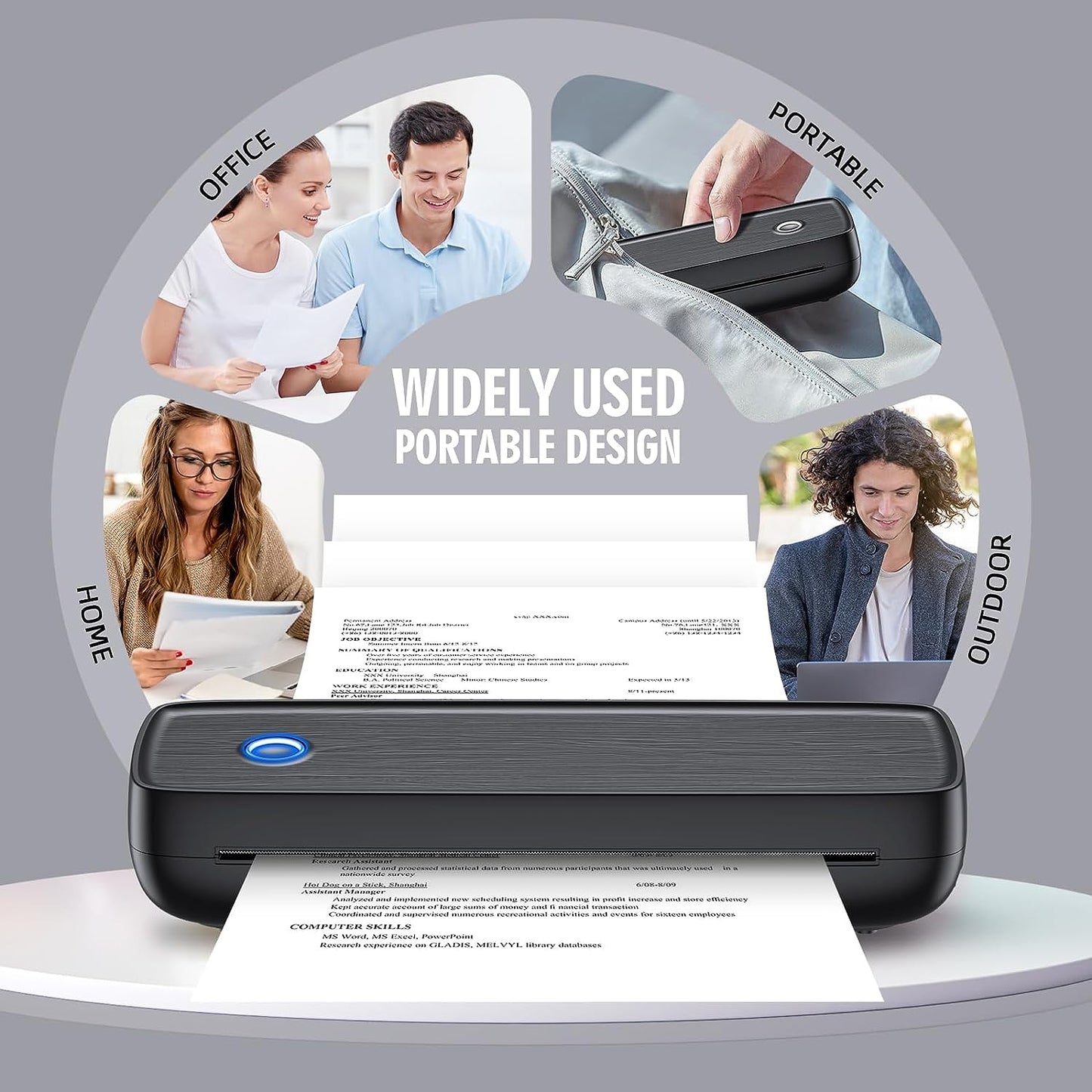 Compact Mobile Label Thermal Printer