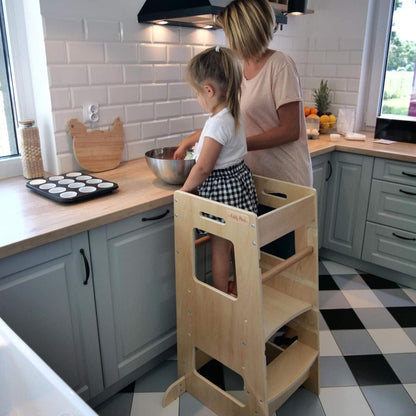 Kids Kitchen Step Stool Helper Tower Ladder