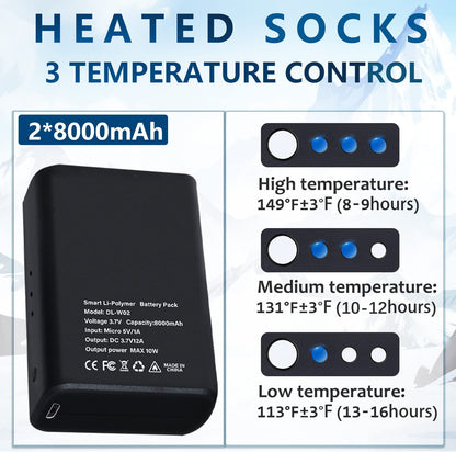 Warm Thermal Rechargeable Heat Socks for Men Women
