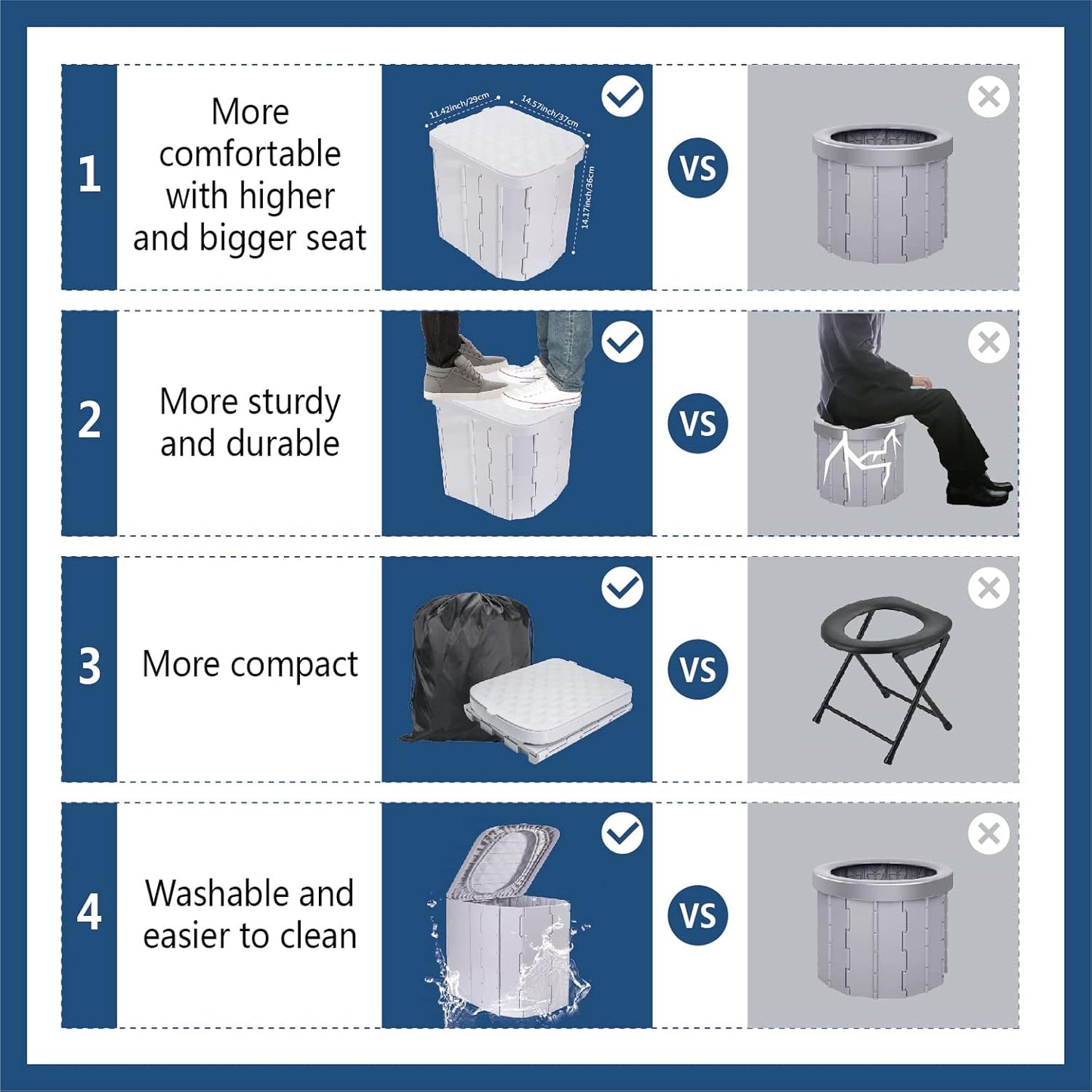 Compact Outdoor Travel Toilet
