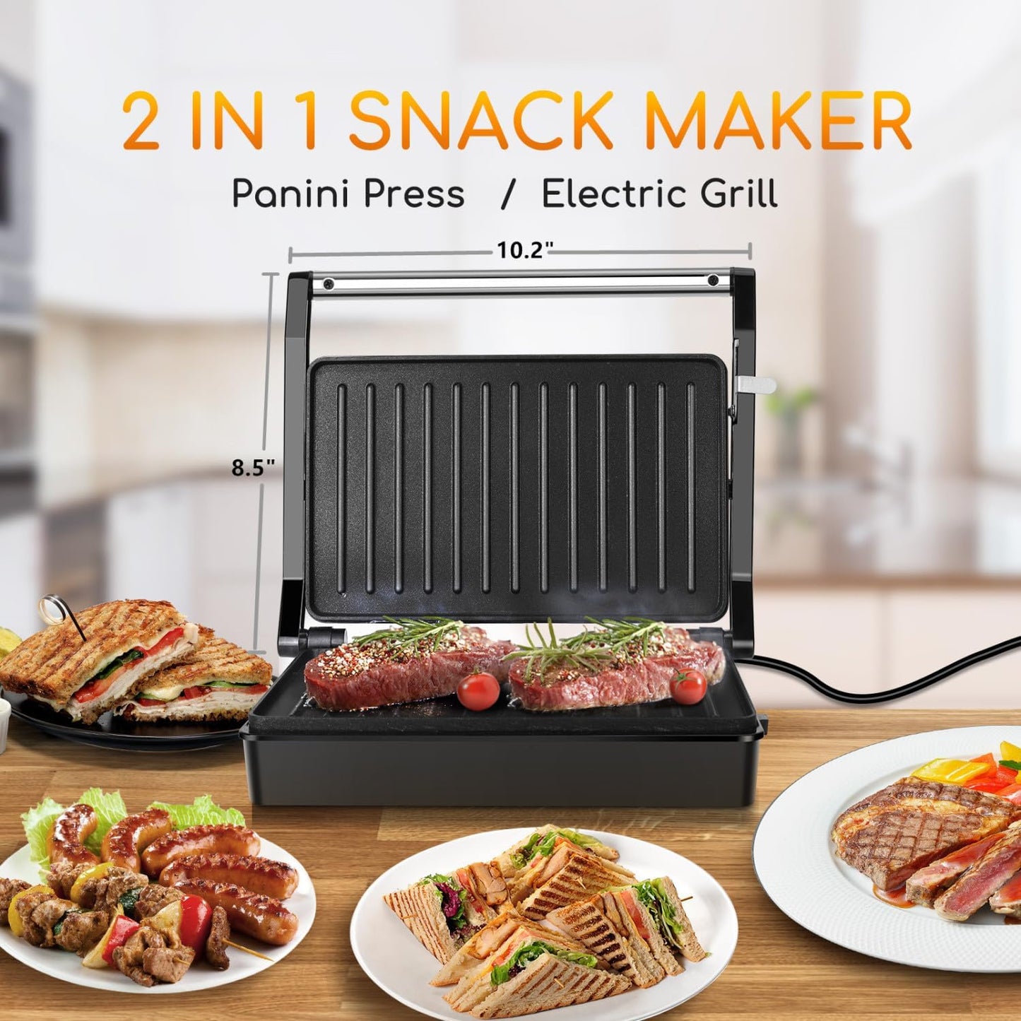 Compact Electric Sandwich Grill