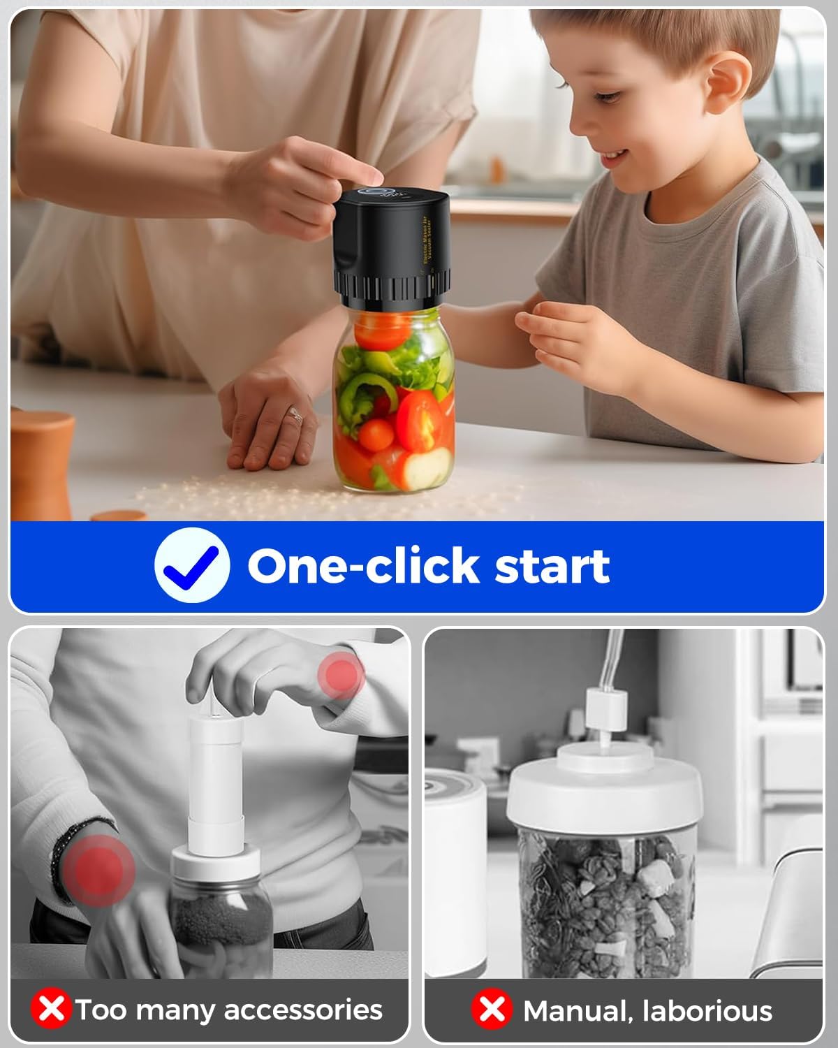 Compact Food Saver Vacuum Seal Kit