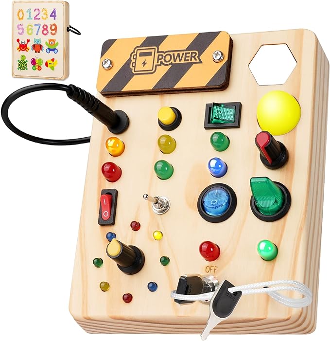 Colorful LED Wooden Learning Board for Kids - Halri
