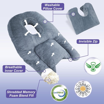 Contour Support Pillow for Stomach Sleepers Post Surgery
