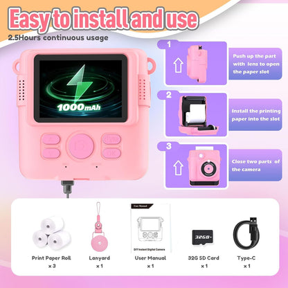 Fun Compact Instant Photo Camera For Children