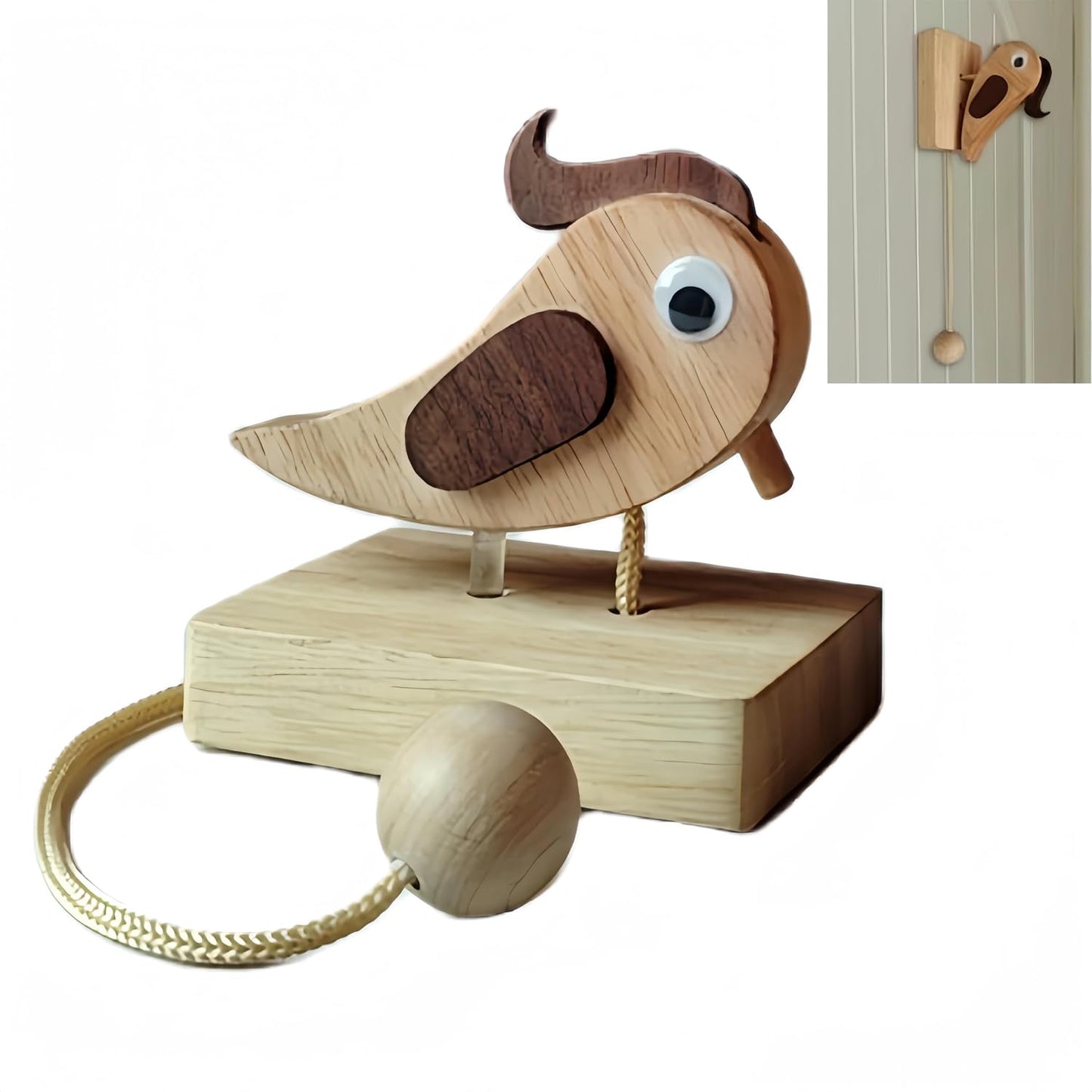 Rustic Wooden Bird Door Knocker - Halri