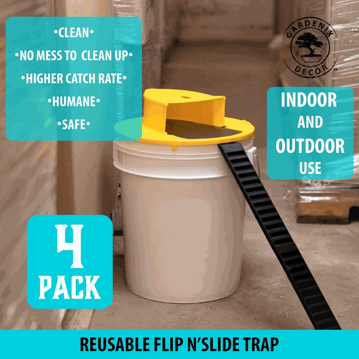 Effective 4-Pack Humane Mouse Trap Kit