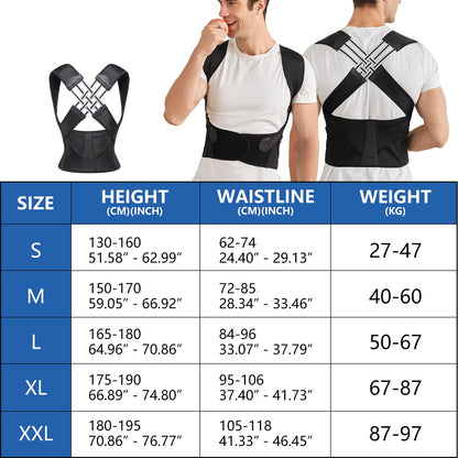 Comfortable Back Support Brace for Improved Posture