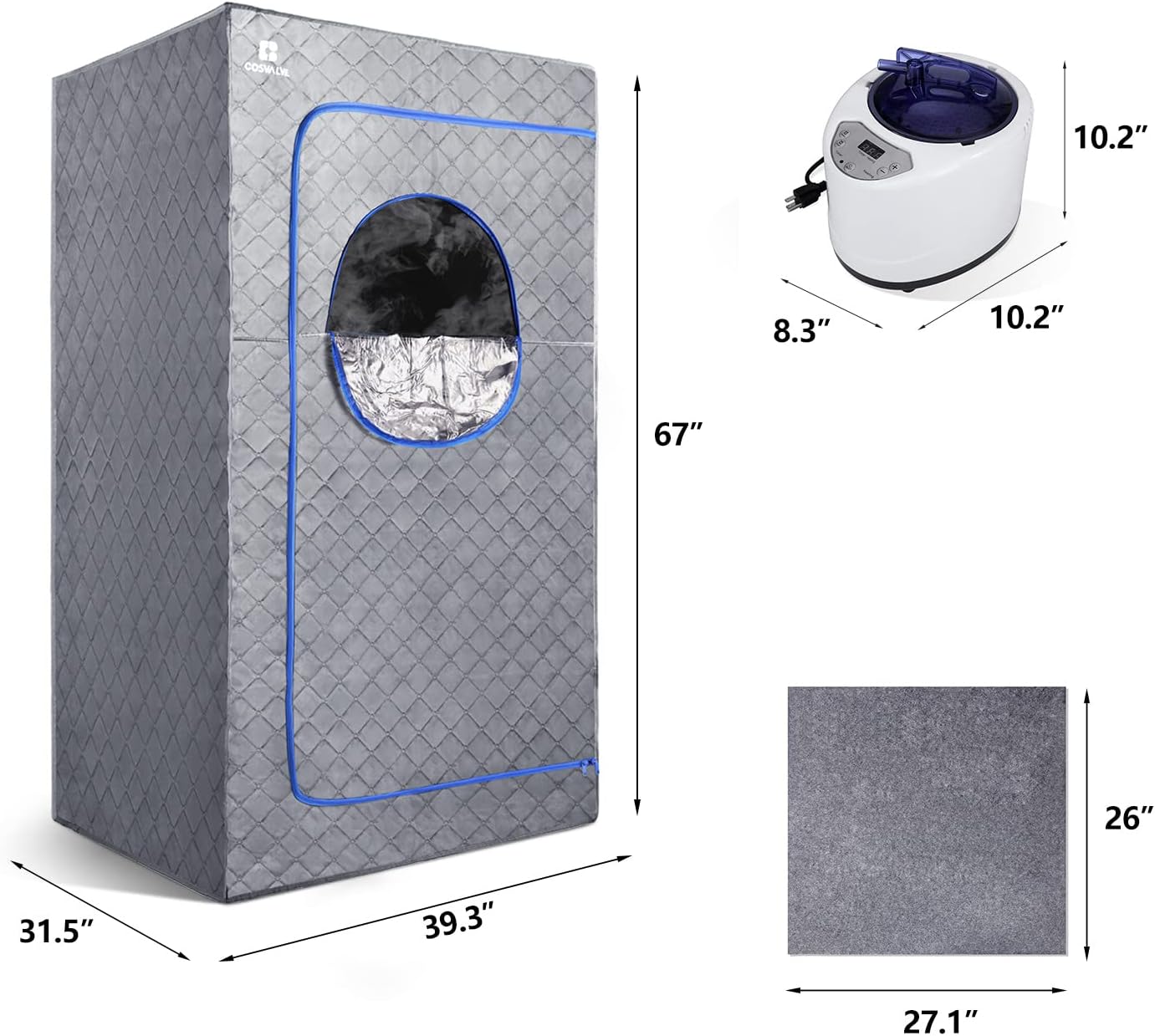 Compact Portable Steam Sauna Spa Kit