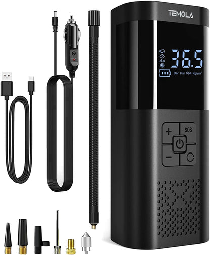 Compact Auto Air Pump Tire Inflator Kit