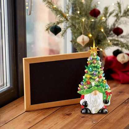 Colorful Ceramic Holiday Tree, Mini Pre Lit Xmas Tree