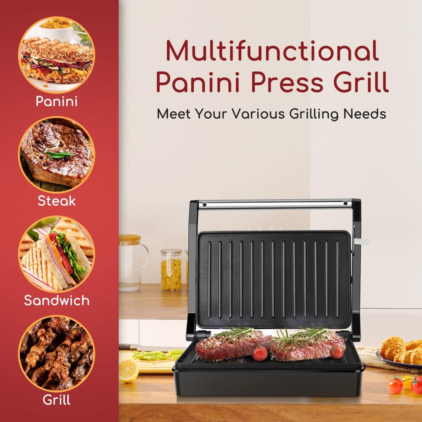 Compact Electric Sandwich Grill